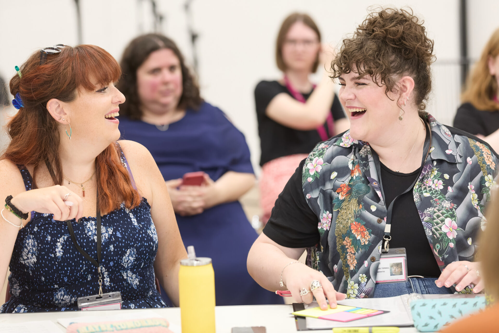 Caitlin Lavagna (Sian / Ensemble) and Eveangeleis Tudball (Julie) in the Housemates Meet and Greet (c) Mark Douet