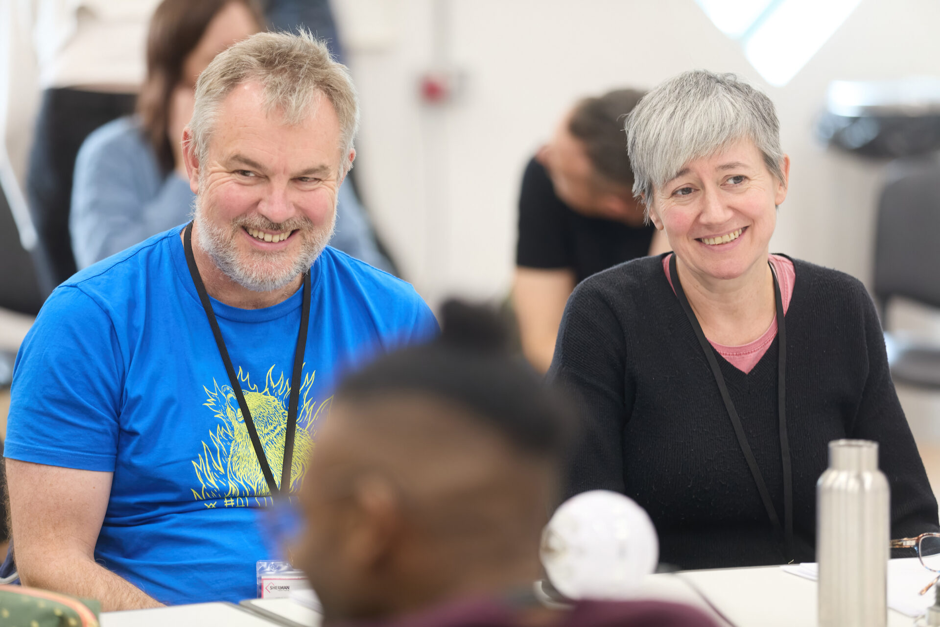 Keiron Self (Mr Darling / Smee / Tootles) and Alex Murdoch (Mrs Darling / Hook) in the Peter Pan Meet and Greet (c) Mark Douet