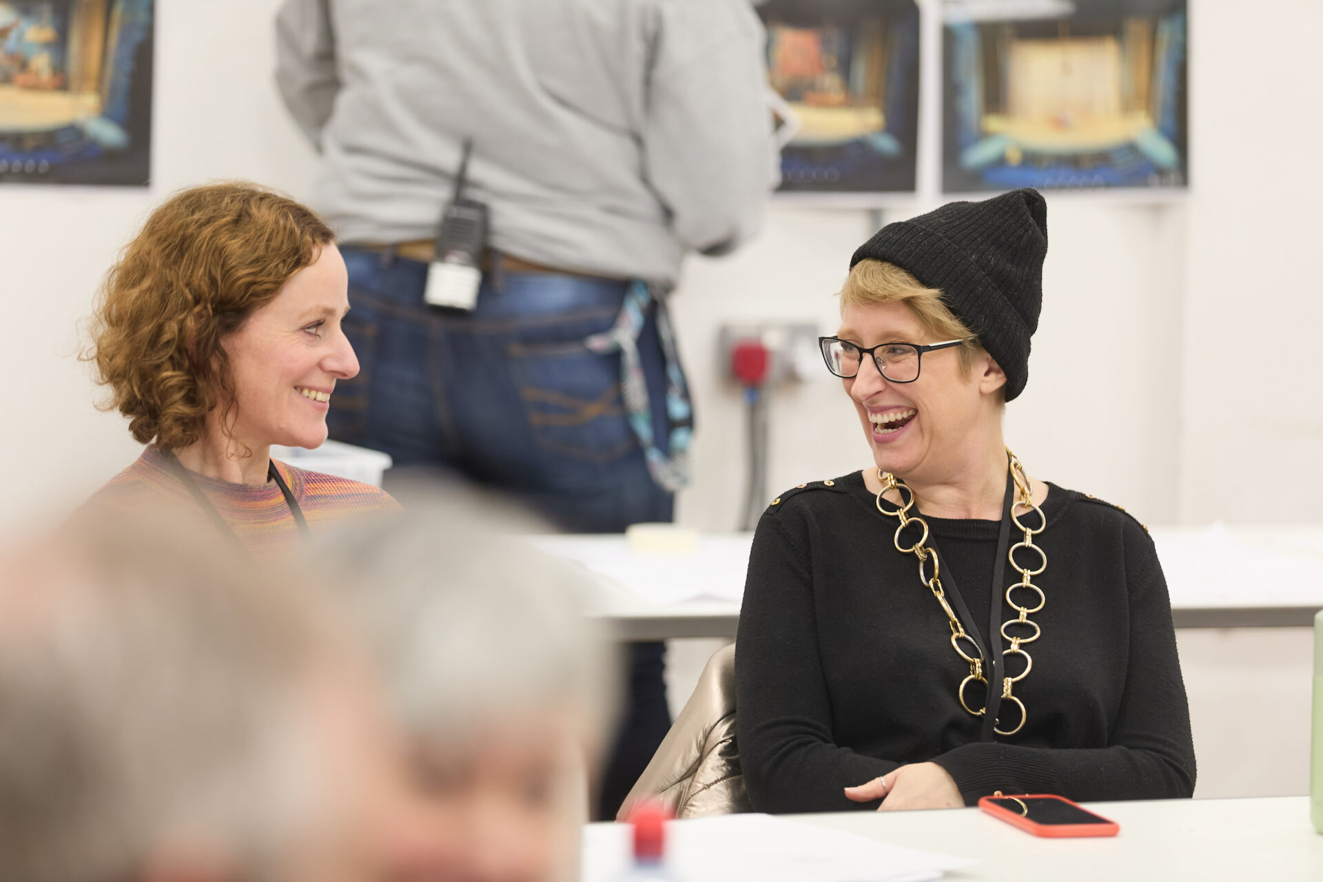 Catherine Dyson (Writer) and Gwyneth Herbert (Composer and Lyricist) in the Peter Pan Meet and Greet (c) Mark Douet