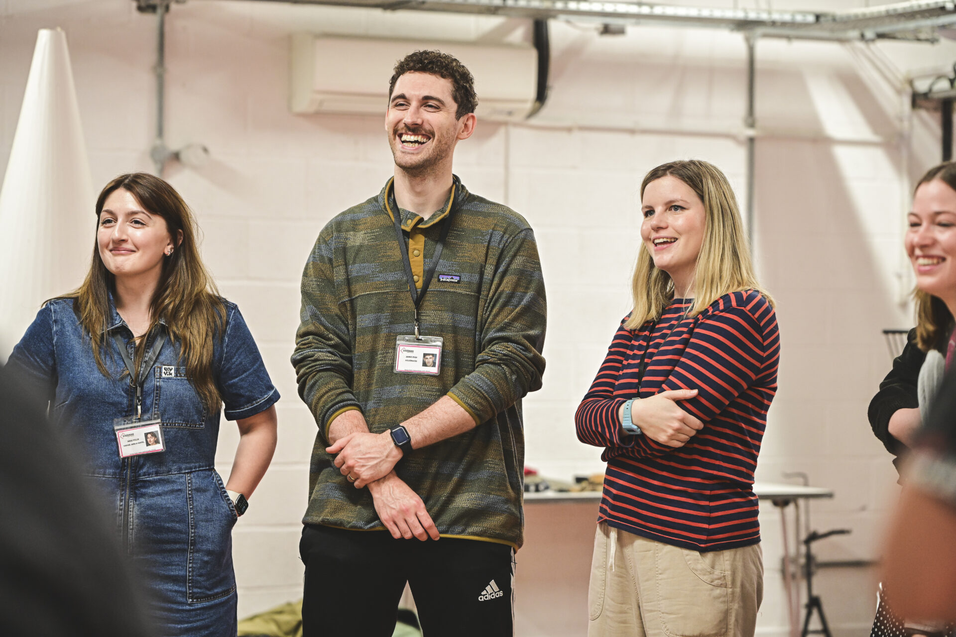 Mari Fflur (Various Roles), James Ifan (Hansel) and Elin Phillips (Gretel) at the Hansel and Gretel Meet and Greet. Image: Kirsten McTernan