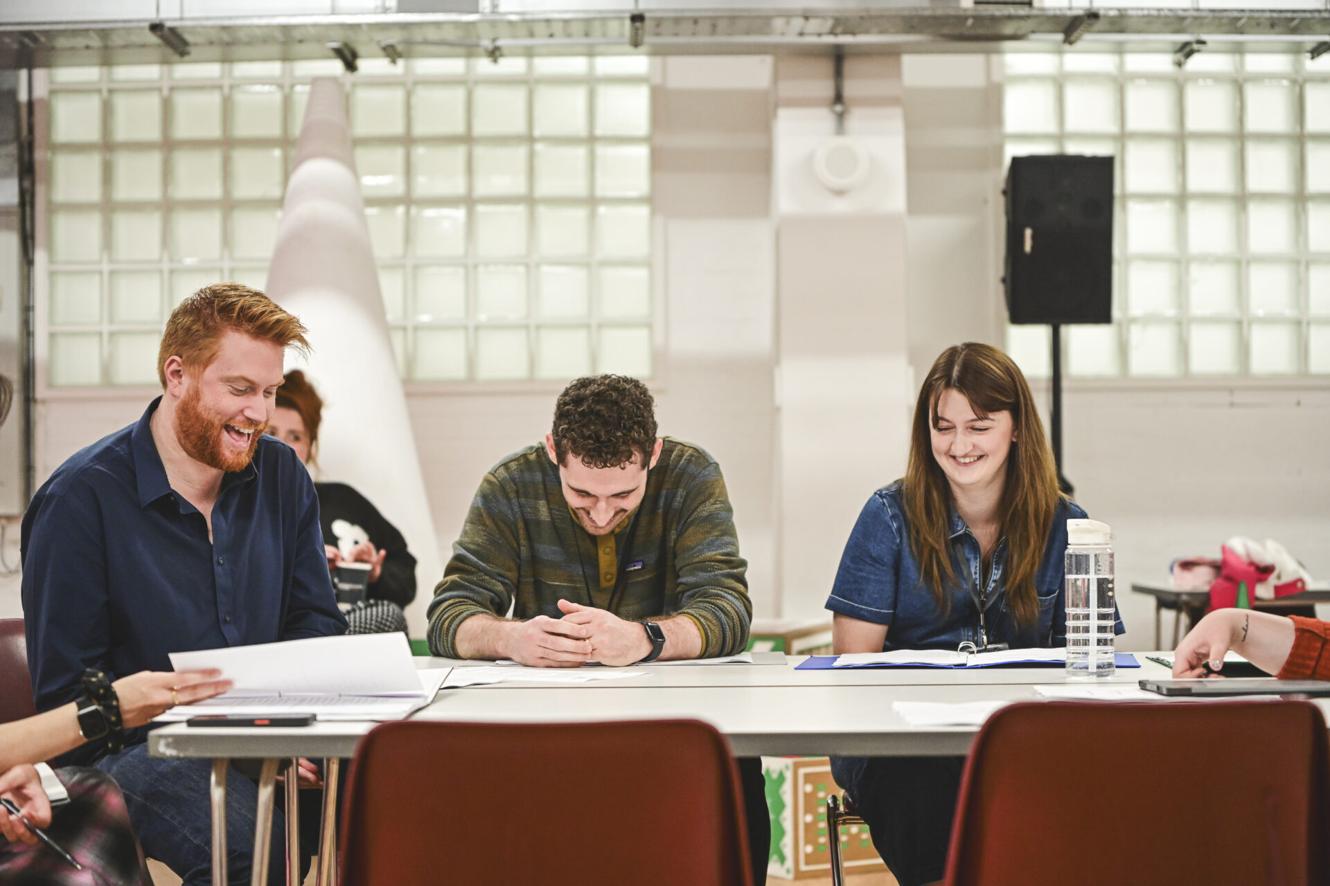 Joe Murphy (Director), James Ifan (Hansel) and Mari Fflur (Various Roles) at the Hansel and Gretel Meet and Greet. Image: Kirsten McTernan