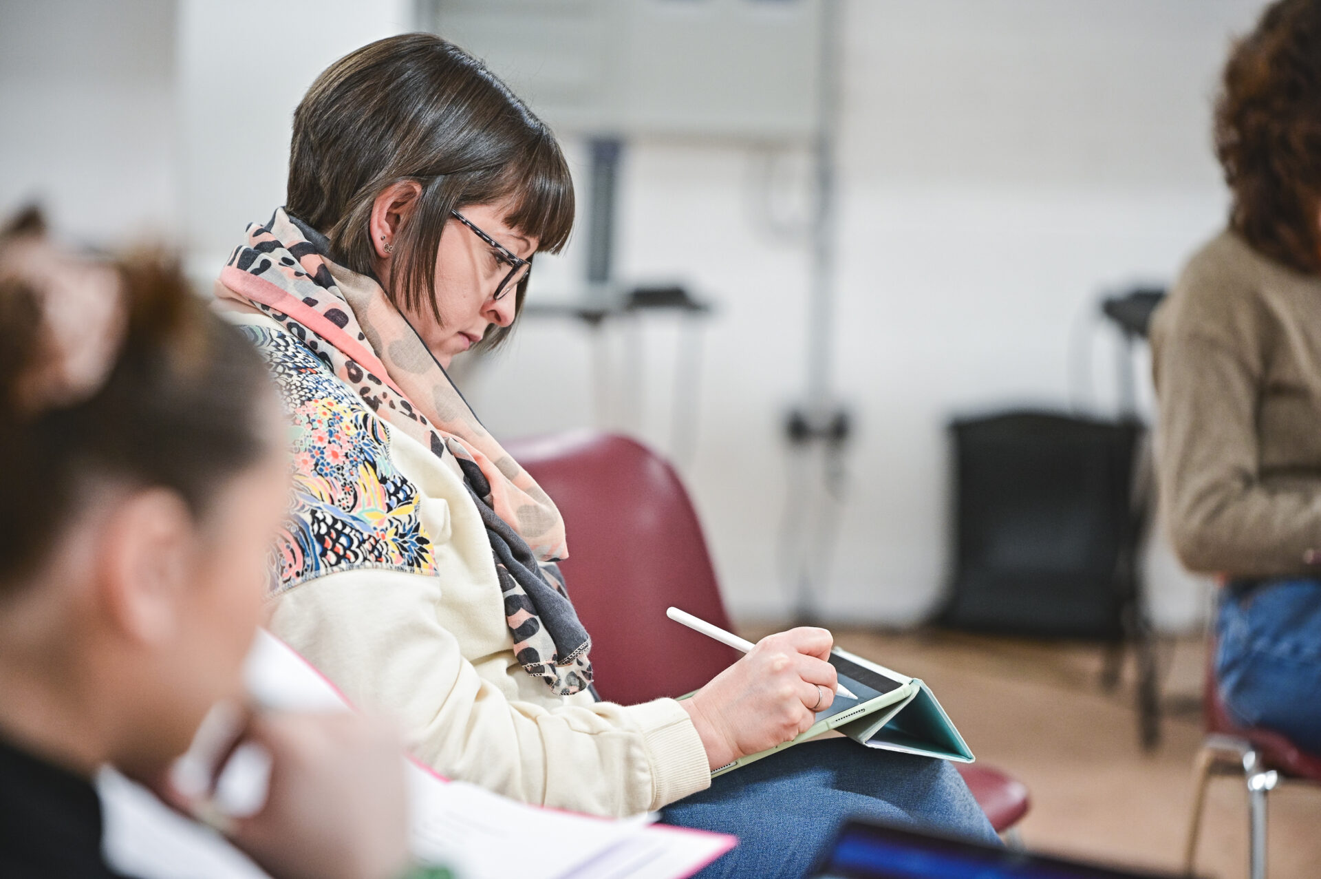 Katy Morison (Lighting Designer) in the Wife of Cyncoed Meet and Greet. Image: Kirsten McTernan