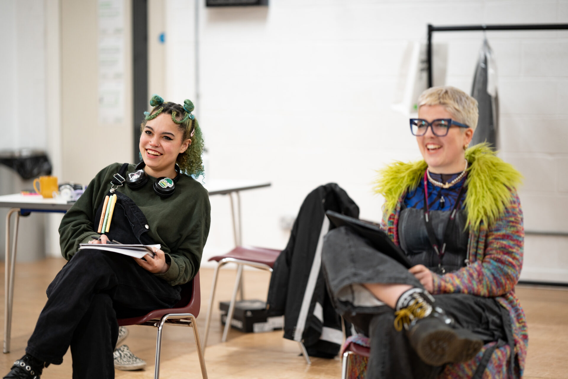 Enfys Clara and Juliette Manon in rehearsals 