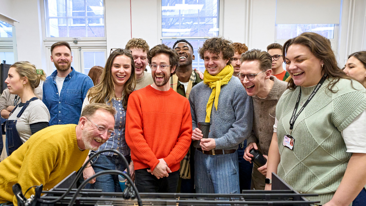 The company in rehearsals for new musical Pride.